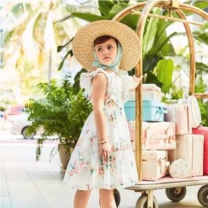 Janie and Jack Smocked Ruffle Floral Dress Perfect for Easter Spring